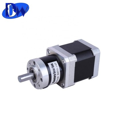 Efficiency 90% geard 5.18:1 planetary gear box NEMA 17 stepper motor